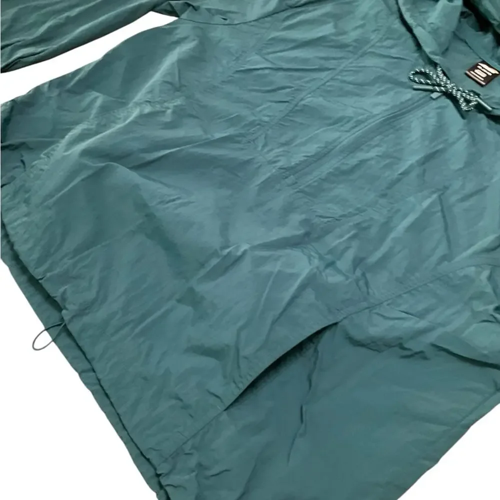 AVIA Women’s Activewear Turquoise Green Hooded Windbreaker Size XL EUC